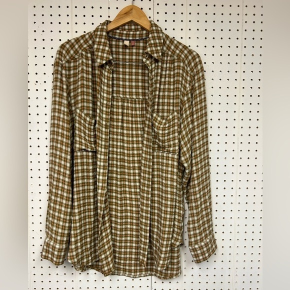 Pilcro Oversize Plaid Button Down Shirt - Picture 3 of 5